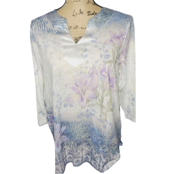 Y2K Style Colorful Floral Fairycore V-neck - Picture 1 of 14
